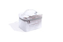 SKINDEEP large silver vanity makeup bag with top handle