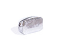 SKINDEEP small silver makeup bag with zip closure